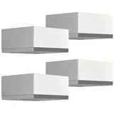 SO-TECH® Möbelfuß 4er Set MOTEL 65 x 65 mm Höhe: 25-35 mm, Höhe 30 mm, Chrom poliert silberfarben 3 cm