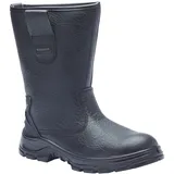 Blackrock S1-P SRC Sicherheits-Arbeitsstiefel, Herren/Damen, Stahlkappe, schwarzes Leder, Arbeitsstiefel, Sicherheitsschuhe, Schutz-Zwischensohle, Gartenarbeit, Arbeits- und Gebrauchsschuhe, Bauwesen