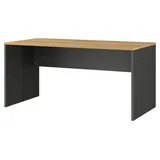 Vito Schreibtisch PODIUM, Graphit Dekor Navarra Eiche Dekor - 158 x 79 cm