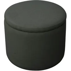 SVITA AMBER Aufbewahrungsbox mit Deckel Hocker mit Stauraum Sitzhocker Anthrazit