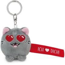 NICI Schlüsselanhänger Katze "Ich Herz dich!" rot 5cm