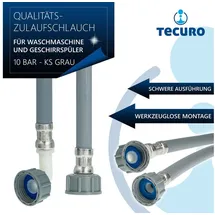 tecuro Waschmaschinen Spülmaschinen Zulaufschlauch 2,00 m