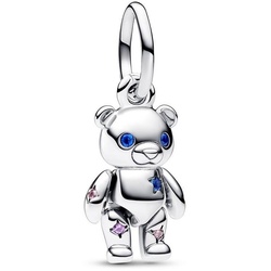 Pandora Bead Beweglicher Teddybär Anhänger PANDORA Moments aus 925er Silber silberfarben