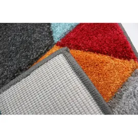 Flair Rugs "Dynamic", bunt (multi), B:66cm H:10mm L:230cm, Polypropylen, Teppiche, Läufer, fußbodenheizungsgeeignet, Cube Muster, bunt, Wohnzimmer, Läufer