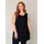 Base Level Curvy "ABBIGALE", Damen, Gr. 44, blau (navy schwarz blau), Jersey, Obermaterial: 94% Viskose, 6% Elasthan, unifarben, Basic, figurumspielend hüftbedeckend, Rundhals, Shirts Longshirt, ärmellos, seitlich geschlitzt