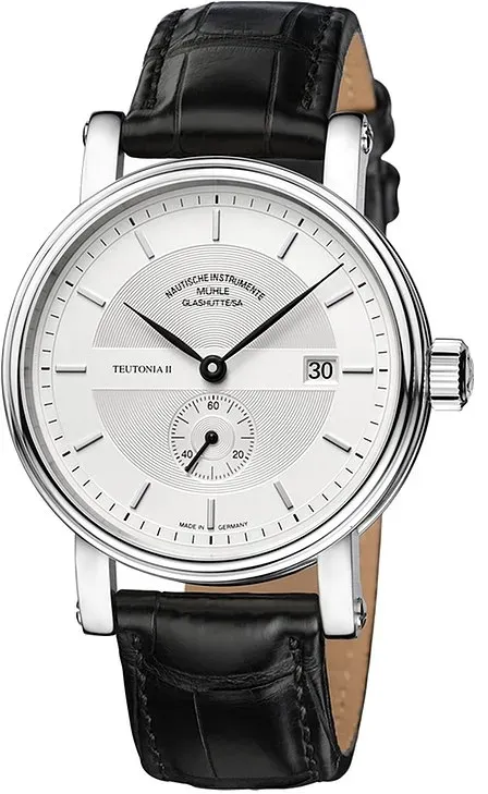 Mühle-Glashütte Herrenuhr Teutonia II Kleine Sekunde M1-33-45 LB - silber