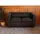 Mendler Couch Leder 2-Sitzer Schwarz