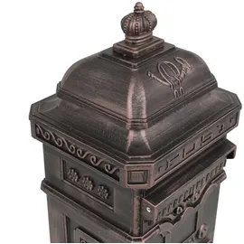 vidaXL Säulenbriefkasten Vintage-Stil bronze