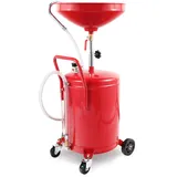 Wiltec Ölauffanggerät für 80l, höhenverstellbar 122-168 cm mit 4-rad-fahrwerk, Entleerung mittels Luftdruck