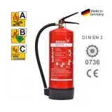 ABC Pulverfeuerlöscher 6 kg mit Manometer Jockel P6LJKM 34