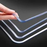 Tischfolie Transparent Tischdecke PVC Plastik-Tischdecken Folie 1mm 2mm 3mm 5mm Transparenter Tischschutz Abwaschbar Hochtemperaturbeständige Abwischbare Tisch Schutzmatte Tischschutzfolie (Color : D