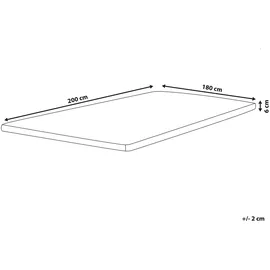 Beliani Gracious Matratzentopper 180 x 200 cm Weiß