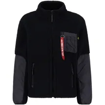 Alpha Industries Funktionsjacke ALPHA INDUSTRIES "Sherpa Zip-Jacket", Herren, Gr. XXL, schwarz, Obermaterial 1: 100% Polyester, Obermaterial 2: 100% Nylon, Jacken Funktionsjacke