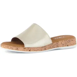 Gabor comfort Gabor Glamour Pantolette silber grau metallic 62.730.13 für Damen, beige, Größe 39 EU 6 UK