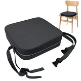 ADDLIVE Sitzerhöhung Stuhl Kind, Zerlegbar Tragbare Sitzerhöhung Kinder, kindersitzerhöhung mit 2 Befestigungsgurten, Wasserdicht Sitzkissen Kinder, Stuhlerhöhung kind für K-inder, Babies (Dunkelgrau)