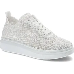Weiße Halbschuhe Artiker Bequeme Damenschuhe, 36