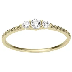 Goldring »Schmuck Geschenk Gold 333 Damenring Goldring«, mit Zirkonia (synth.), 26845257-17 gelbgoldfarben-kristallweiß + kristallweiß