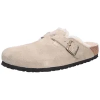 Birkenstock Boston Suede Taupe Clogs - Beige - 8