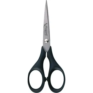 Maped M681700 - Schere Precise, 13 cm mit Klingenschutz, schwarz