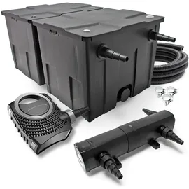 Wiltec SunSun, CBF-350B CUV-224 24W SET NEO6000 Pumpe Schlauch Teichfilterset