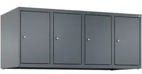 C+P Aufsatzschrank, 7016/7016 500x1200x500mm Verschluss Zylinderschloss 4 Abteile