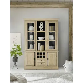 Home Affaire Vitrine Cornwall 147 x 42 x 214 cm Braun