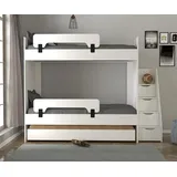 xlmoebel Etagenbett Design 100 x 200 cm Holz weiß