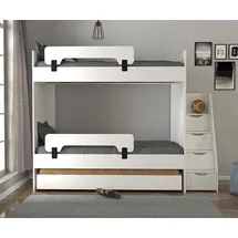 xlmoebel Etagenbett Design 100 x 200 cm Holz weiß