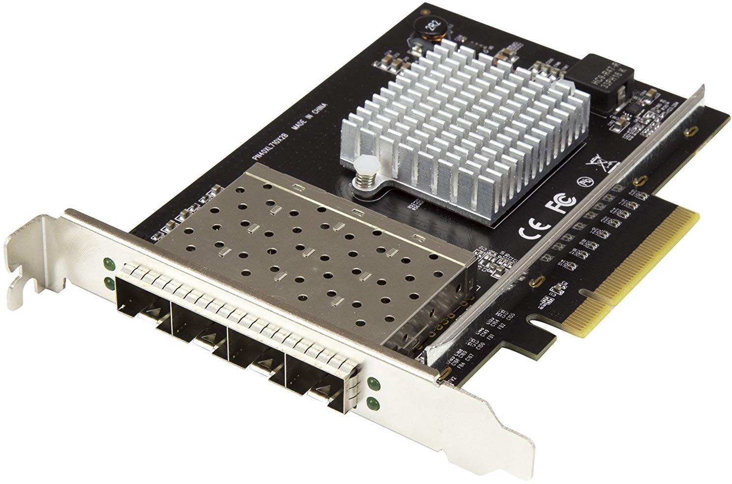 StarTech.com Quad Port 10G SFP+ Netzwerkkarte - Intel XL710 Open SFP+ Converged Adapter - PCIe 10 Gigabit Ethernet Server NIC - 10GbE LWL LAN Karte - Dell PowerEdge HPE ProLiant (PEX10GSFP4I)