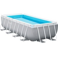 Frame Pool Set Prism Quadra 400 x 200 x 100cm, Schwimmbad - hellgrau/blau, Kartuschenfilteranlage ECO 604G