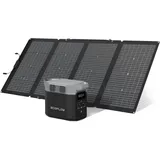 EcoFlow DELTA 2 tragbare Powerstation mit 220W Solar Panel, balkonkraftwerk mit speicher solaranlage balkon und Schnellladung als Solargenerator