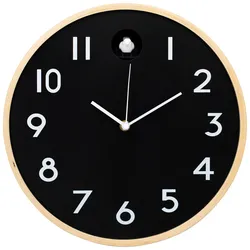 Wanduhr Kukuk Natur/Schwarz