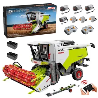 DOYAY Technik Mähdrescher 1: 17 für CADA CLAAS Dominator 370 Mähdrescher, Groß Traktor mit 7 Motoren Set, Technik Mähdrescher ModeII Bausatz, 4567 TeiIe MOC C61508W ModeII, Kompatibel mit Iego Technik
