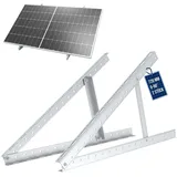 NuaSol NuaFix Panel Aufständerung Flachdach Solarmodul-Halterung, (Set, 720 mm, bis 72 cm 28 Zoll) silberfarben 72 cm