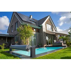 Pool Lamellen-Abdeckung - Offen