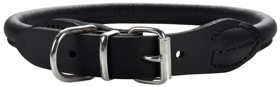 Hunter Tierbedarf Hunde-Halsband Halsband Round & Soft schwarz Größe: 40 cm / Durchmesser: 8 mm / Verstellmöglichkeit: 33 - 37 cm