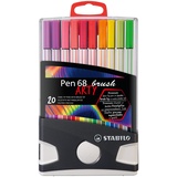 Stabilo Pen 68 brush Arty sortiert, 20er-Set, Etui (568/20-021-20)