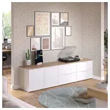 Vicco Wohnwand Wido Weiß Eiche 3 Teile