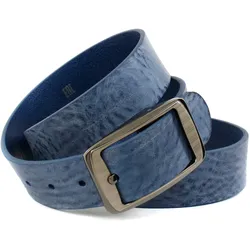 Ledergürtel ANTHONI CROWN, Damen, Gr. 90, blau, Leder, unifarben, casual, Gürtel, mit Vintage Effekt