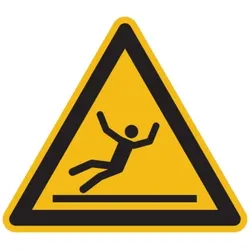 Warnschild, Warnung vor Rutschgefahr W011 - ASR A1.3 (DIN EN ISO 7010) - 200 mm Folie selbstklebend