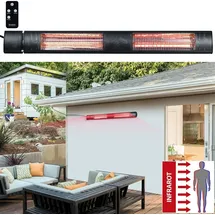 Semptec IR-Stand-Heizstrahler, Fernbedienung, Timer, 3-stufig, 2.000 W, IP34
