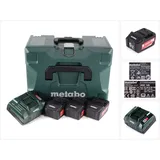 Metabo Basis Set 3x Li-Power Akkupack 18 V 5,2 Ah CAS Li-Ion Akku ( 3x 625028000 + ASC 145 Schnell Ladegerät ( ‭627378000‬ ) + MetaLoc