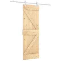vidaXL Schiebetür rechts 70 x 210 cm Braun/Weiß