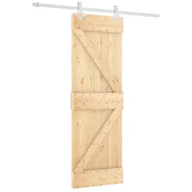 vidaXL Schiebetür rechts 70 x 210 cm Braun/Weiß