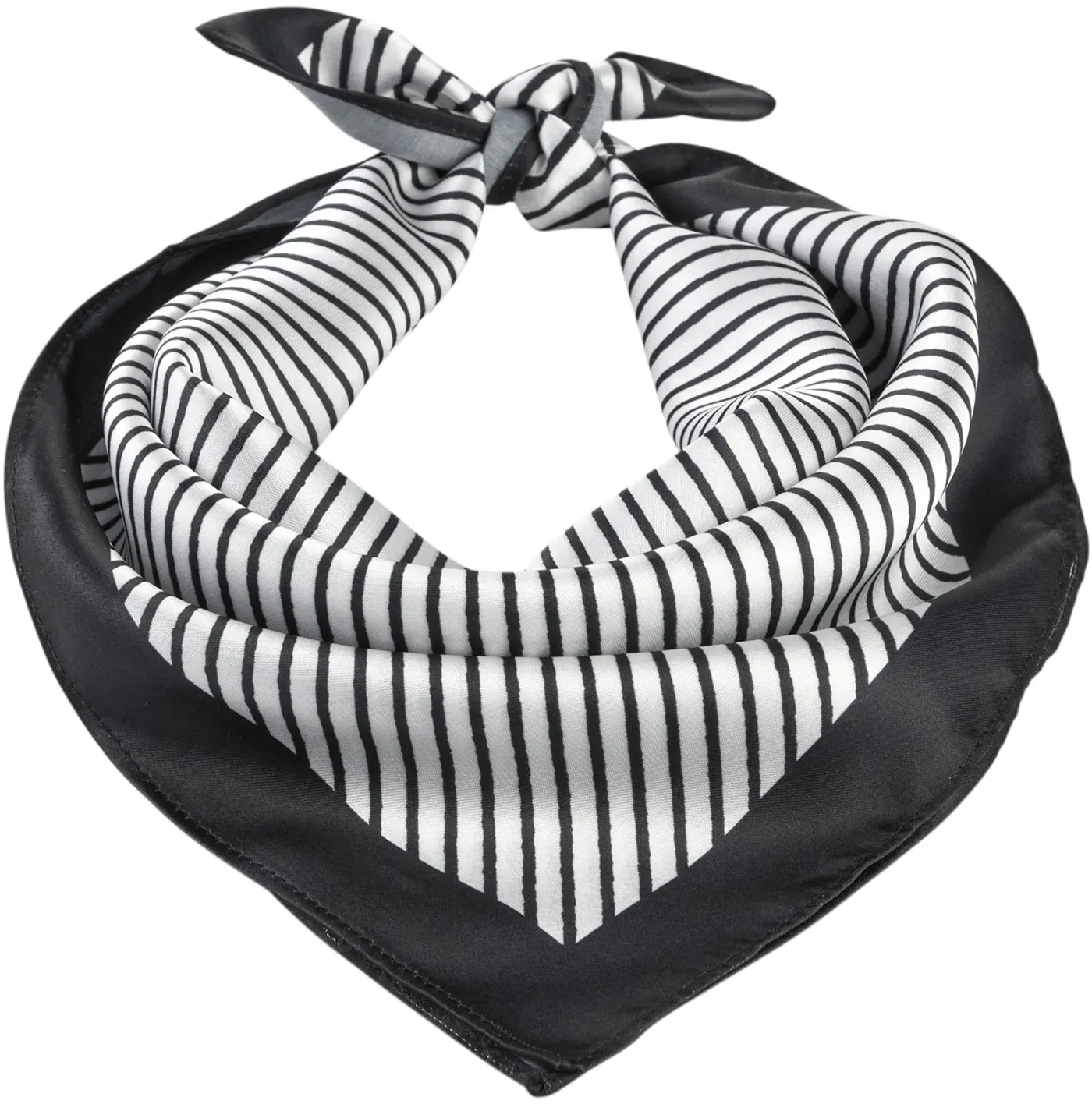Halstuch BONPRIX, Damen, schwarz-weiß (cremeweiß, schwarz), Obermaterial: 100% Polyester, bedruckt, Modetücher