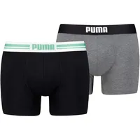 Puma MEN EVERYDAY PLACED LOGO BOXERS 2P mint / grau melange XL 2er Pack