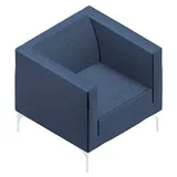 Quadrifoglio Besuchersessel Arte blau weiß Stoff, 1 St.