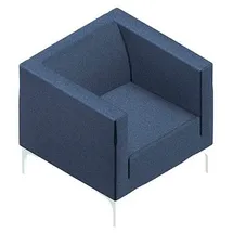 Quadrifoglio Besuchersessel Arte blau weiß Stoff, 1 St.