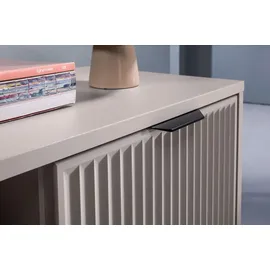 beautysofa Schreibtisch LINNA LS-12 – Moderner mit Geriffelte & Metallbeinen, Farbe: Kaschmir - Beige