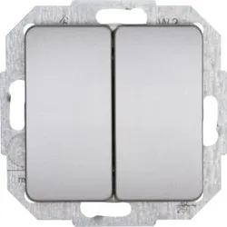 Kopp 618520088 MILANO - Serienschalter, Farbe: stahl